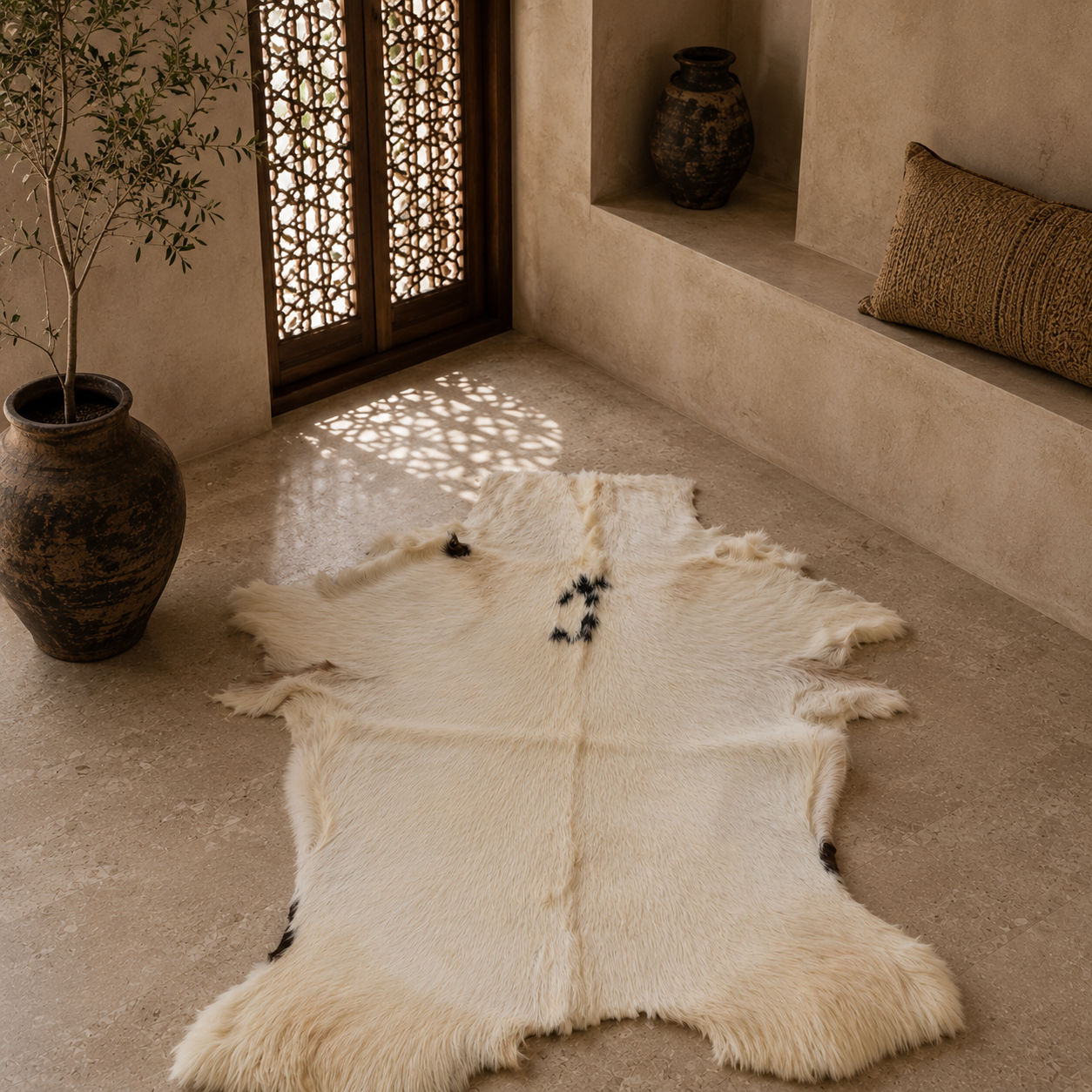 Goatskin Rug GR-158 39x28 INCH
