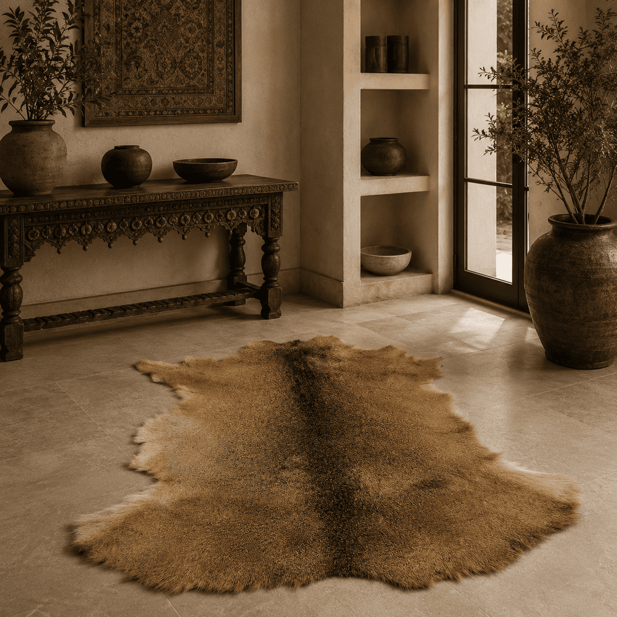 Deerhide Rug DR-104 38x38 INCH