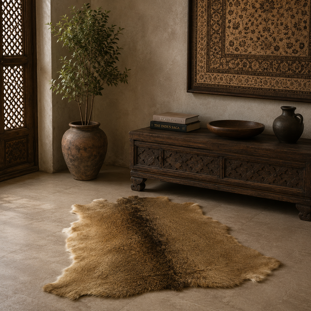 Deerhide Rug DR-107 45x36 INCH