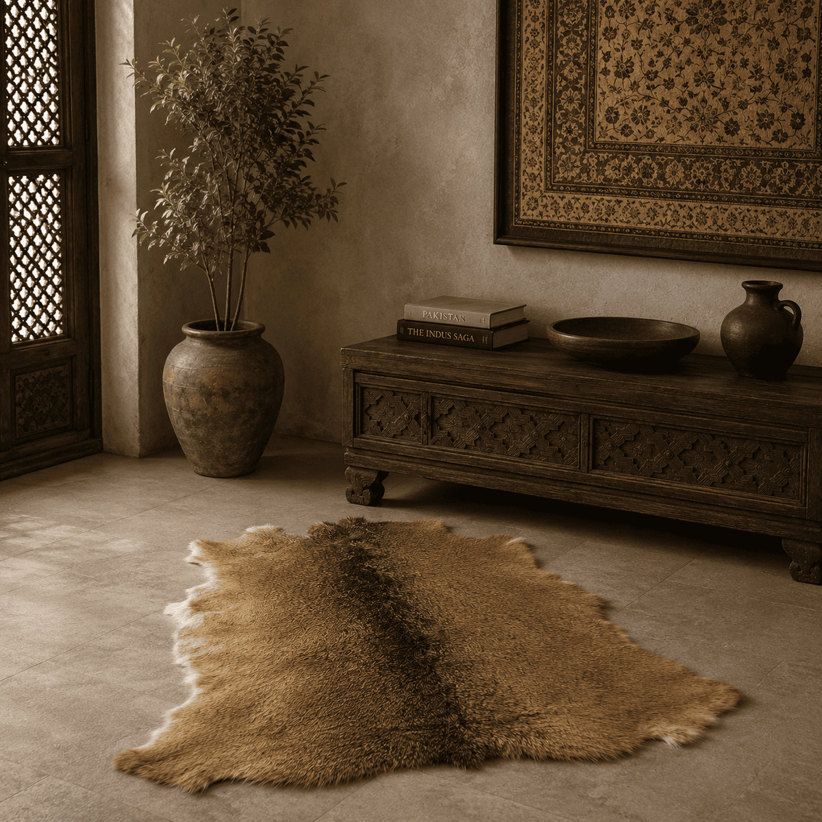 Deerhide Rug DR-107 45x36 INCH