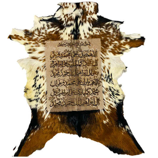 Ayat-ul-Kursi Goat Skin Calligraphy GC-104 27x24 INCH