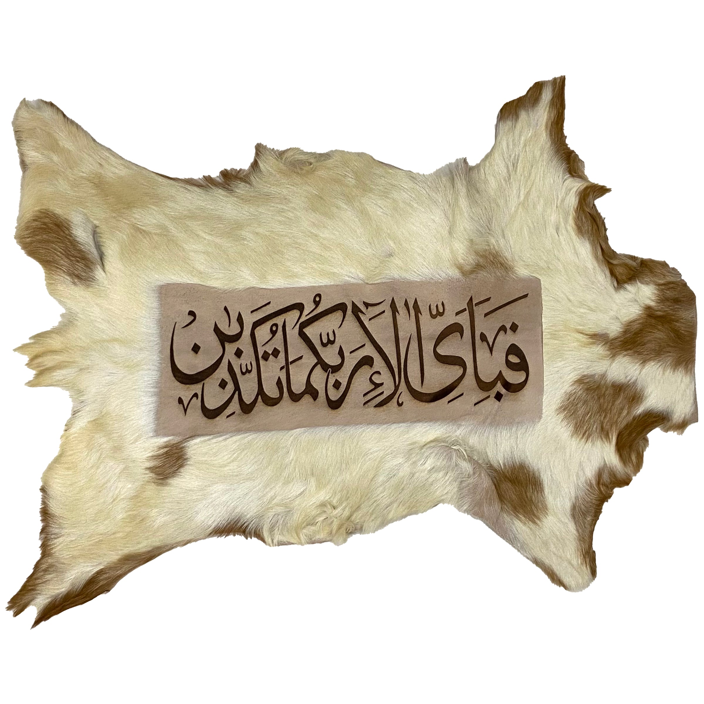 Fabi Ayyi Alaa Ayat Goatskin Calligraphy GC-328 29x22 INCH