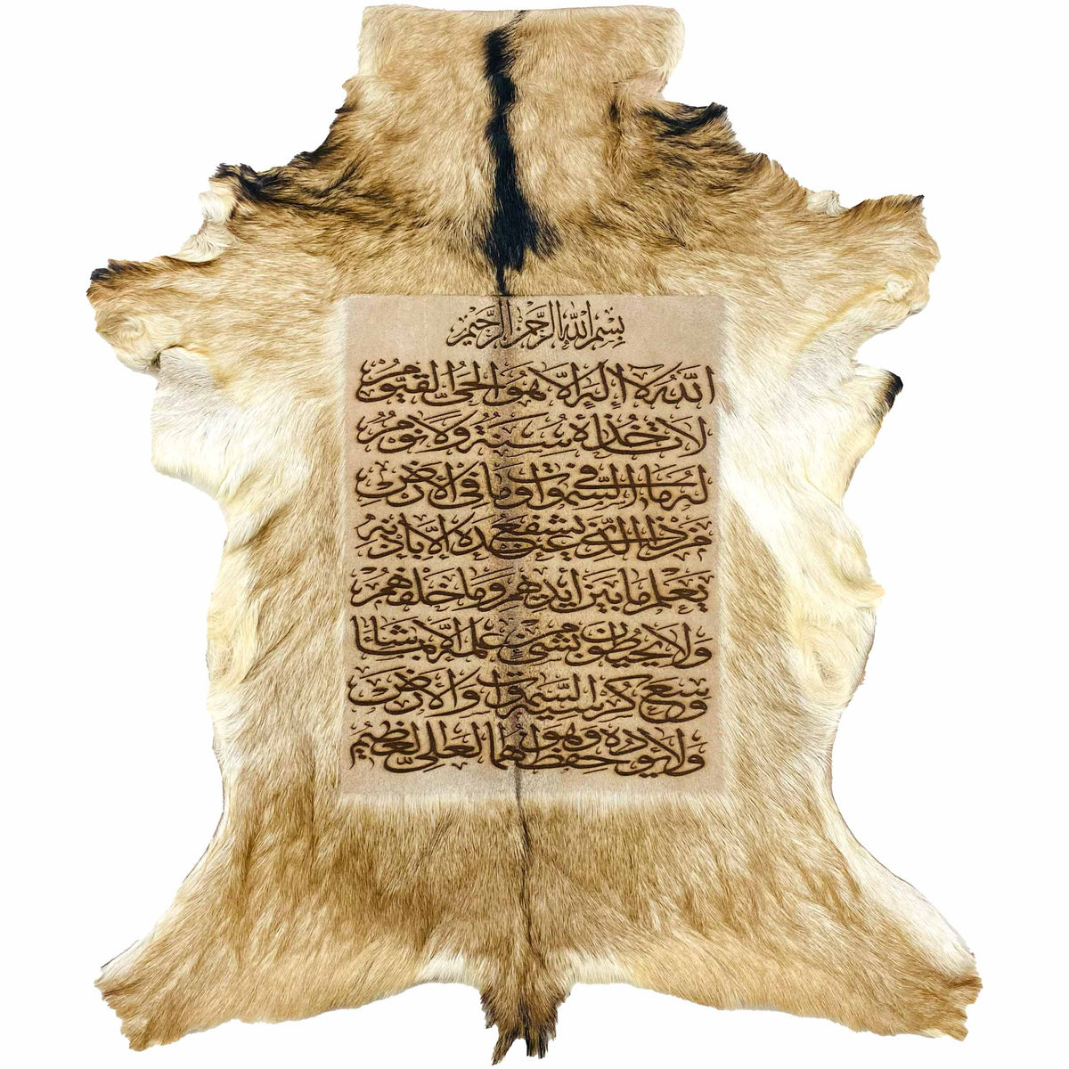 Ayat ul Kursi Goat Skin Calligraphy GC-617 26x22 INCH