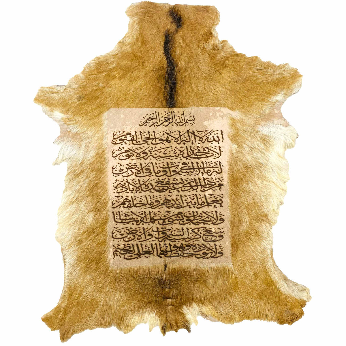 Ayat ul Kursi Goat Skin Calligraphy GC-633 27x22 INCH