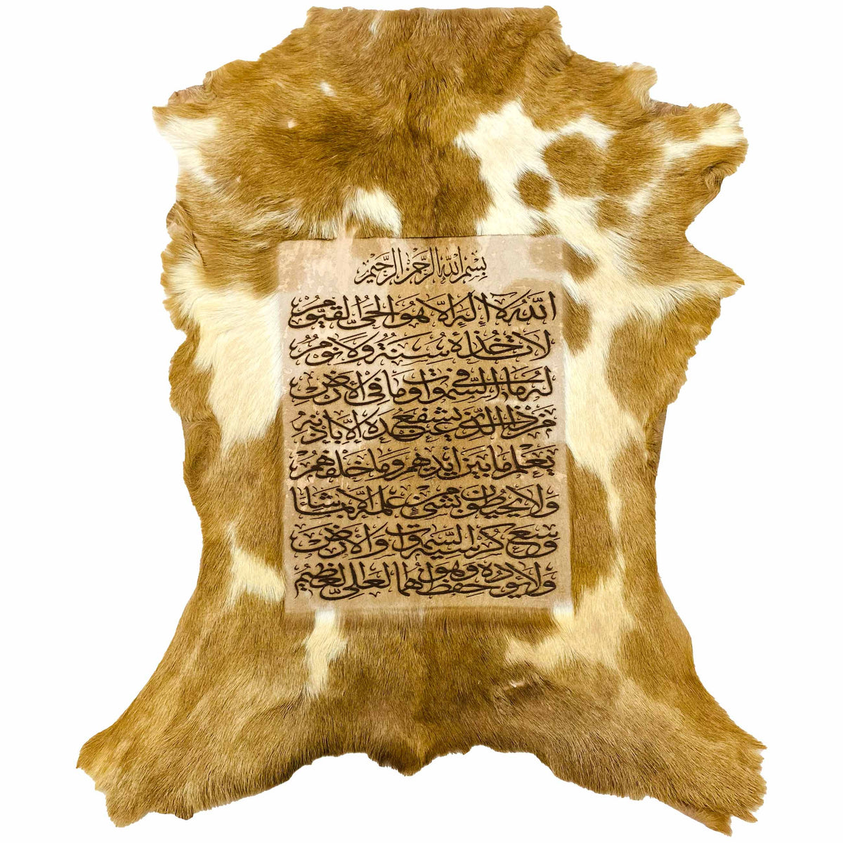 Ayat ul Kursi Goat Skin Calligraphy GC-634 27x23 INCH