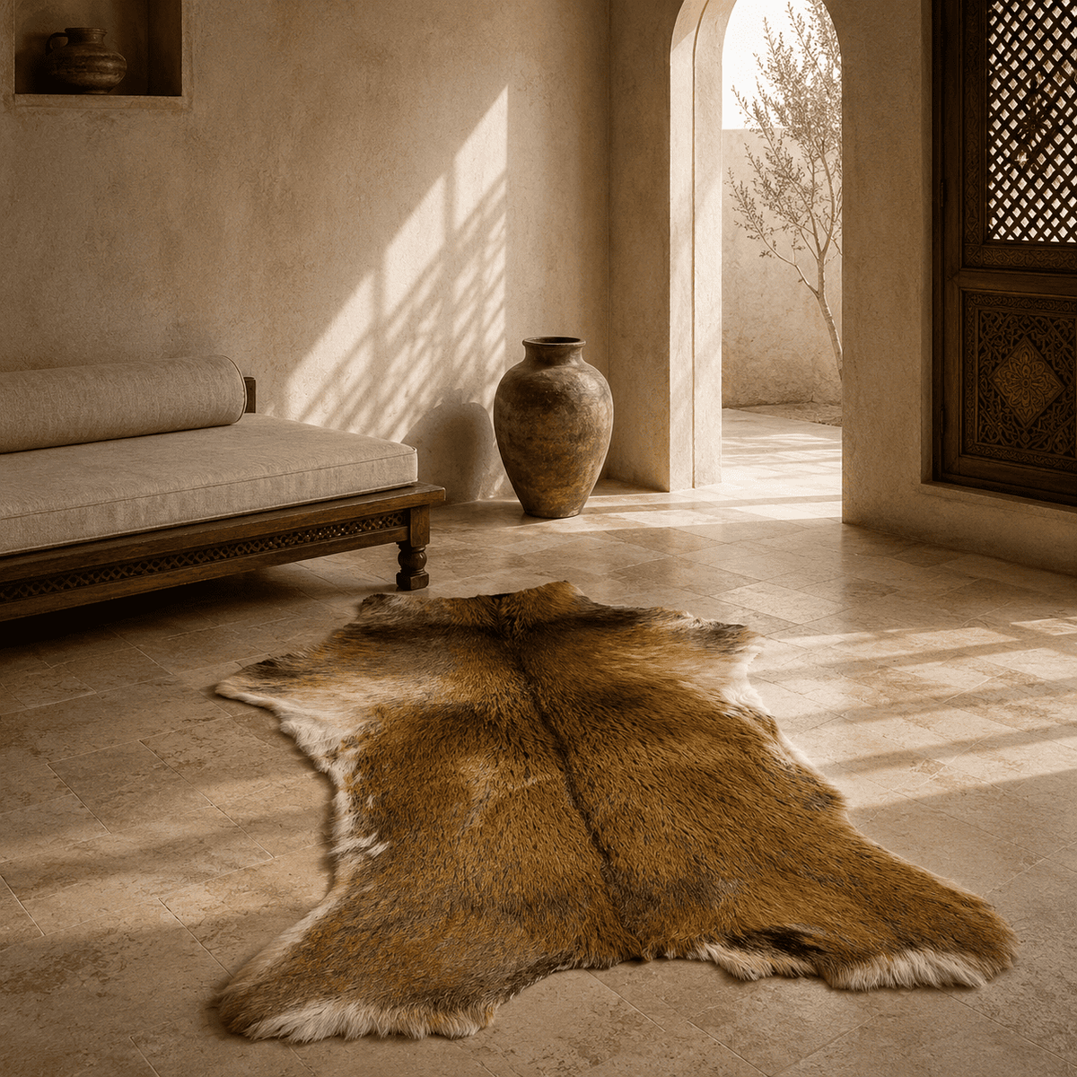 Goatskin Rug GR-119 38x25 INCH