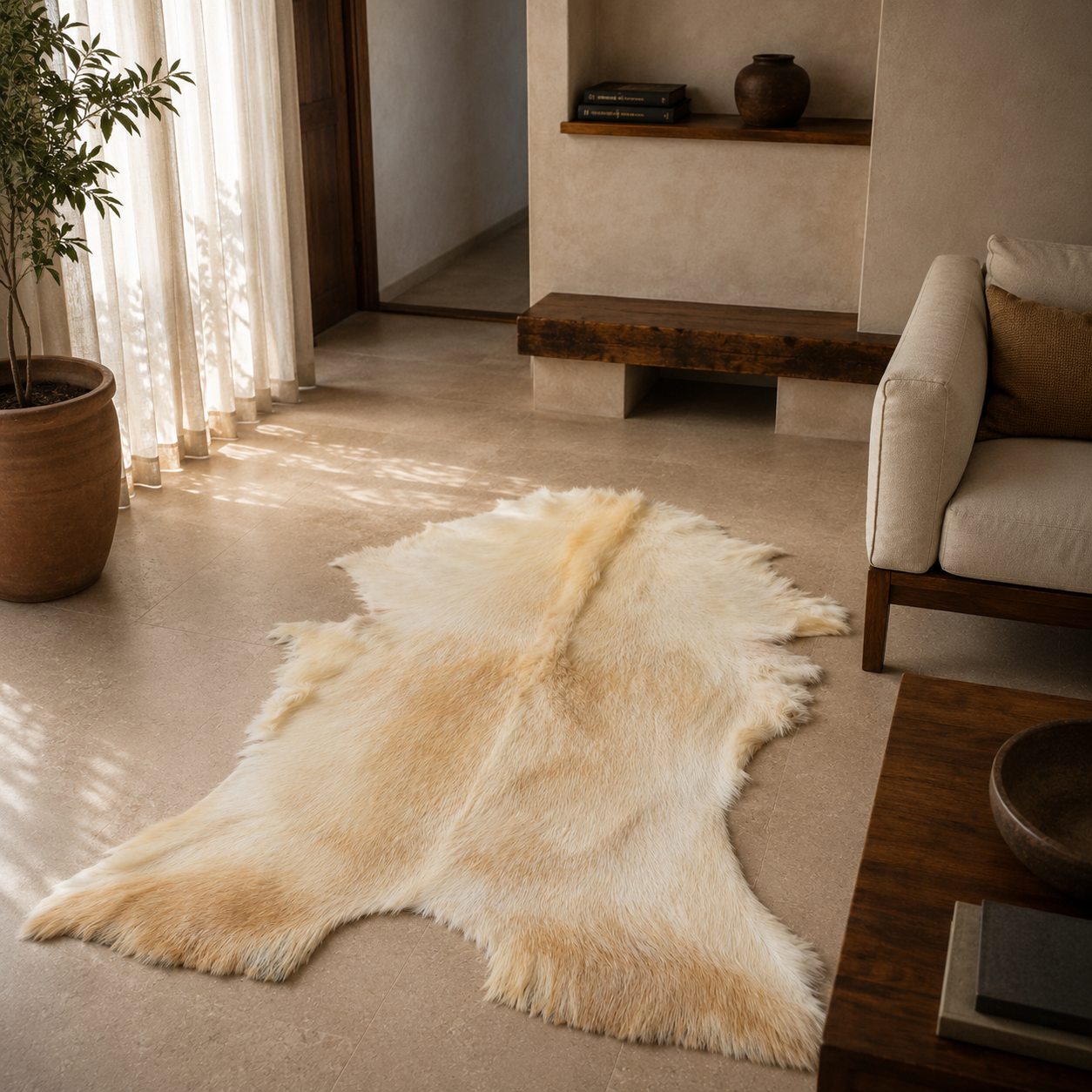Goatskin Rug GR-142 37x25 INCH