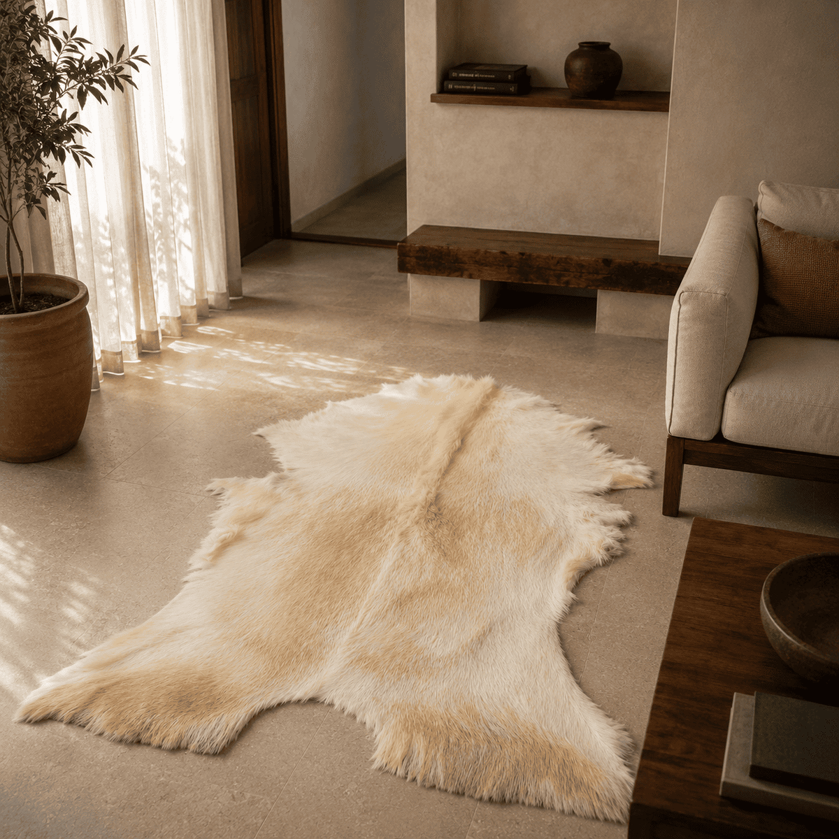 Goatskin Rug GR-142 37x25 INCH