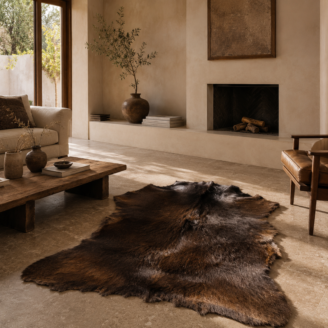 Goatskin Rug GR-144 36x28 INCH
