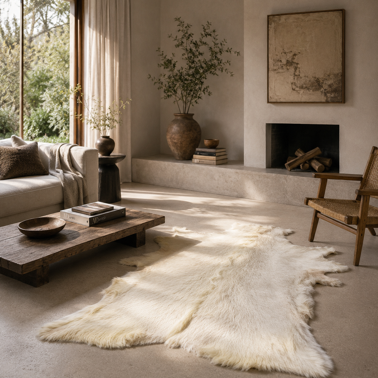 Goatskin Rug GR-146 41x32 INCH