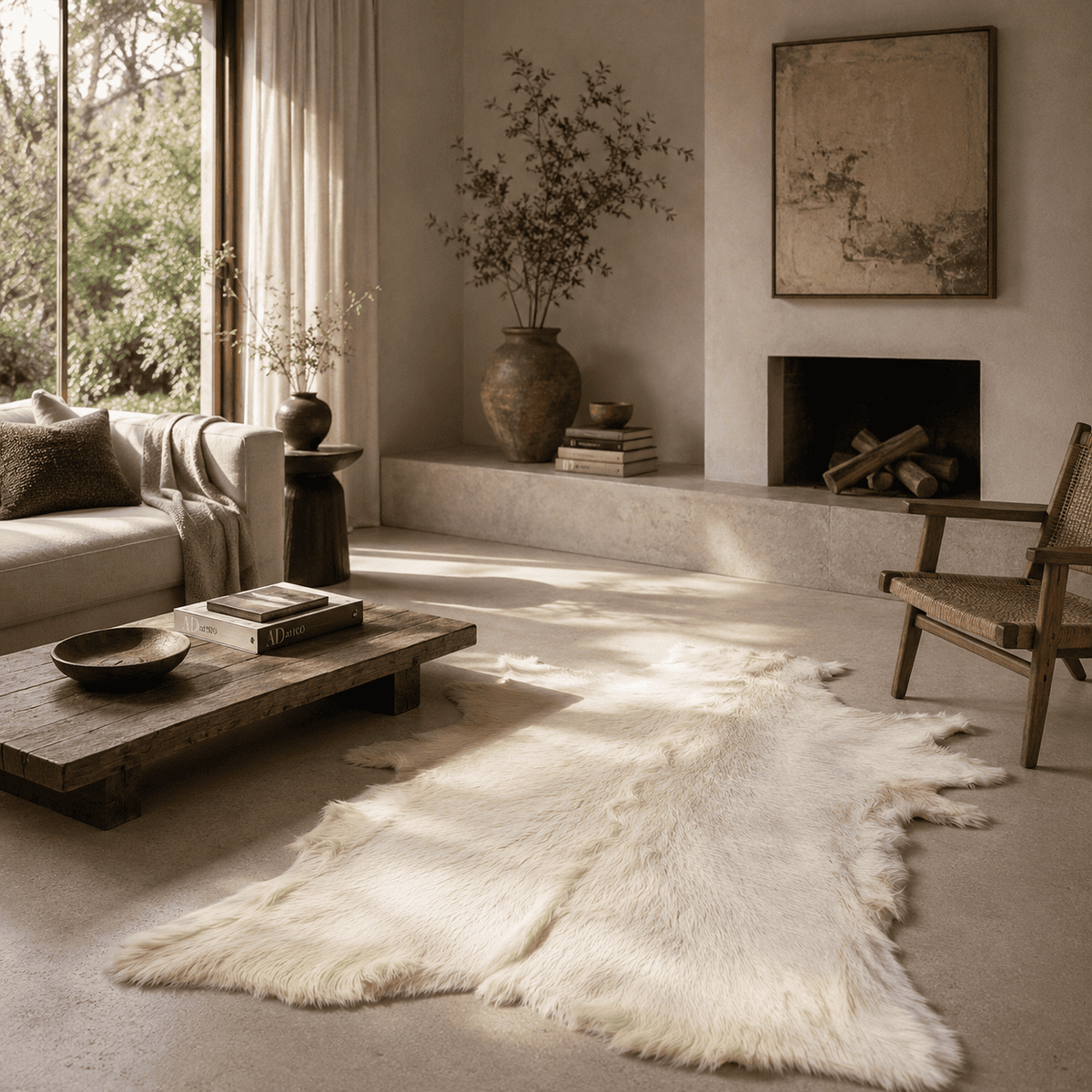 Goatskin Rug GR-146 41x32 INCH