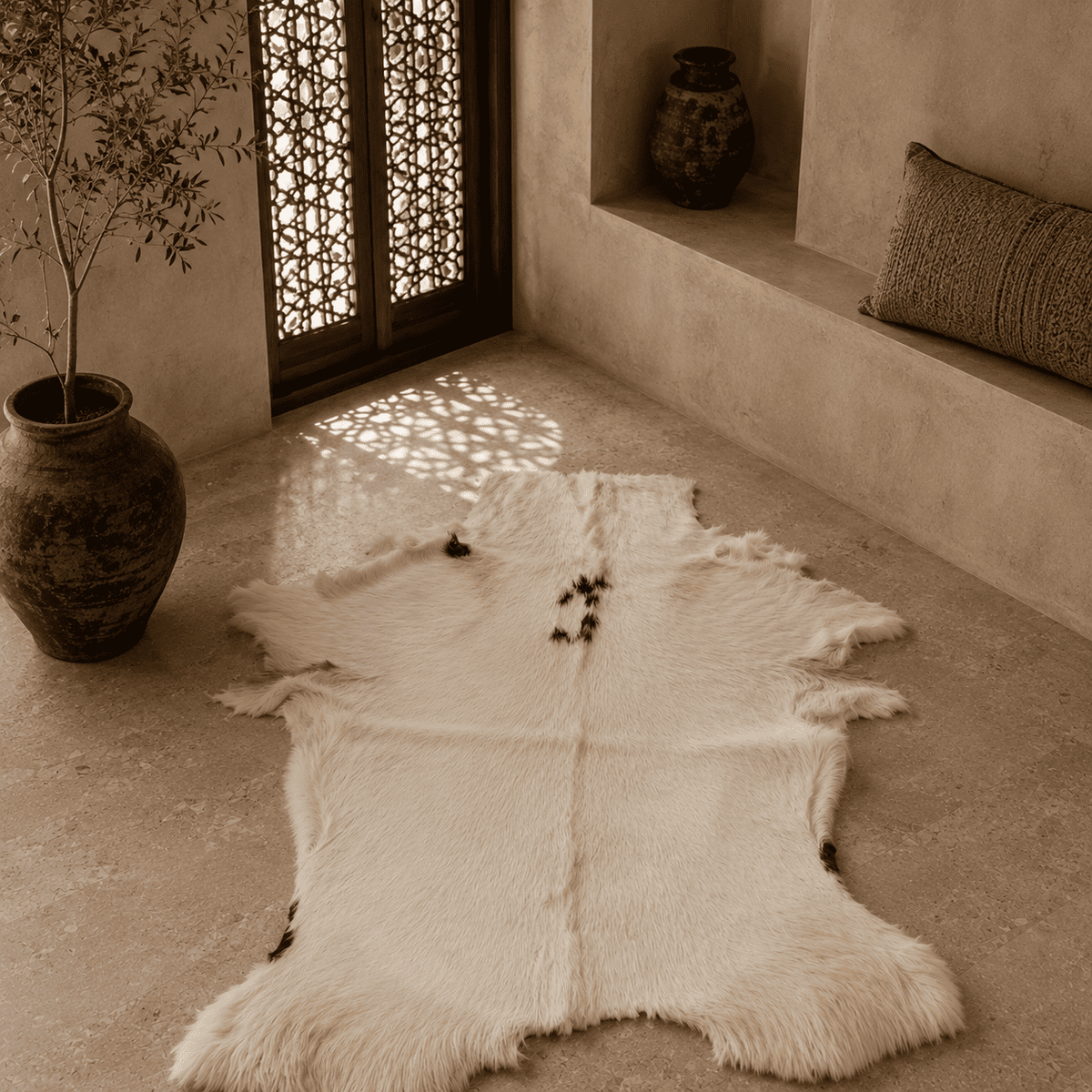 Goatskin Rug GR-158 39x28 INCH