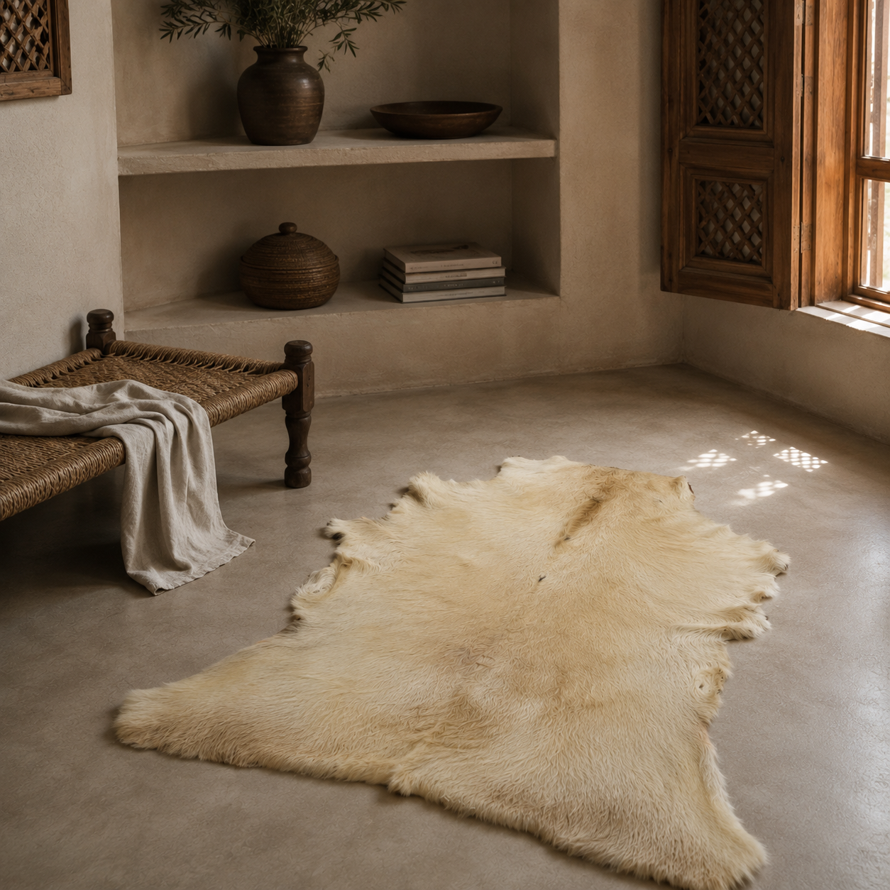 Goatskin Rug GR-176 43x28 INCH