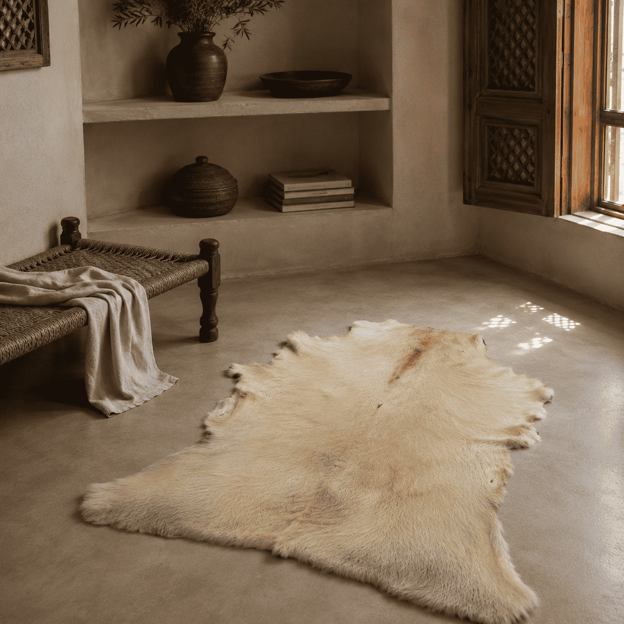 Goatskin Rug GR-176 43x28 INCH