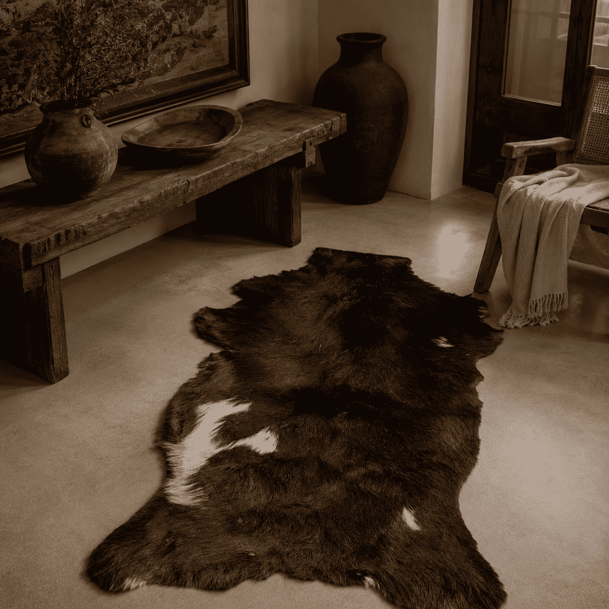 Goatskin Rug GR-179 41x25 INCH
