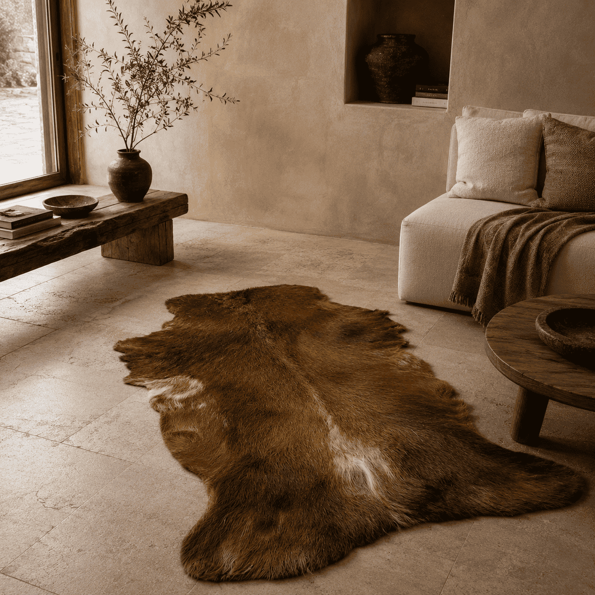 Goatskin Rug GR-183 45x27 INCH