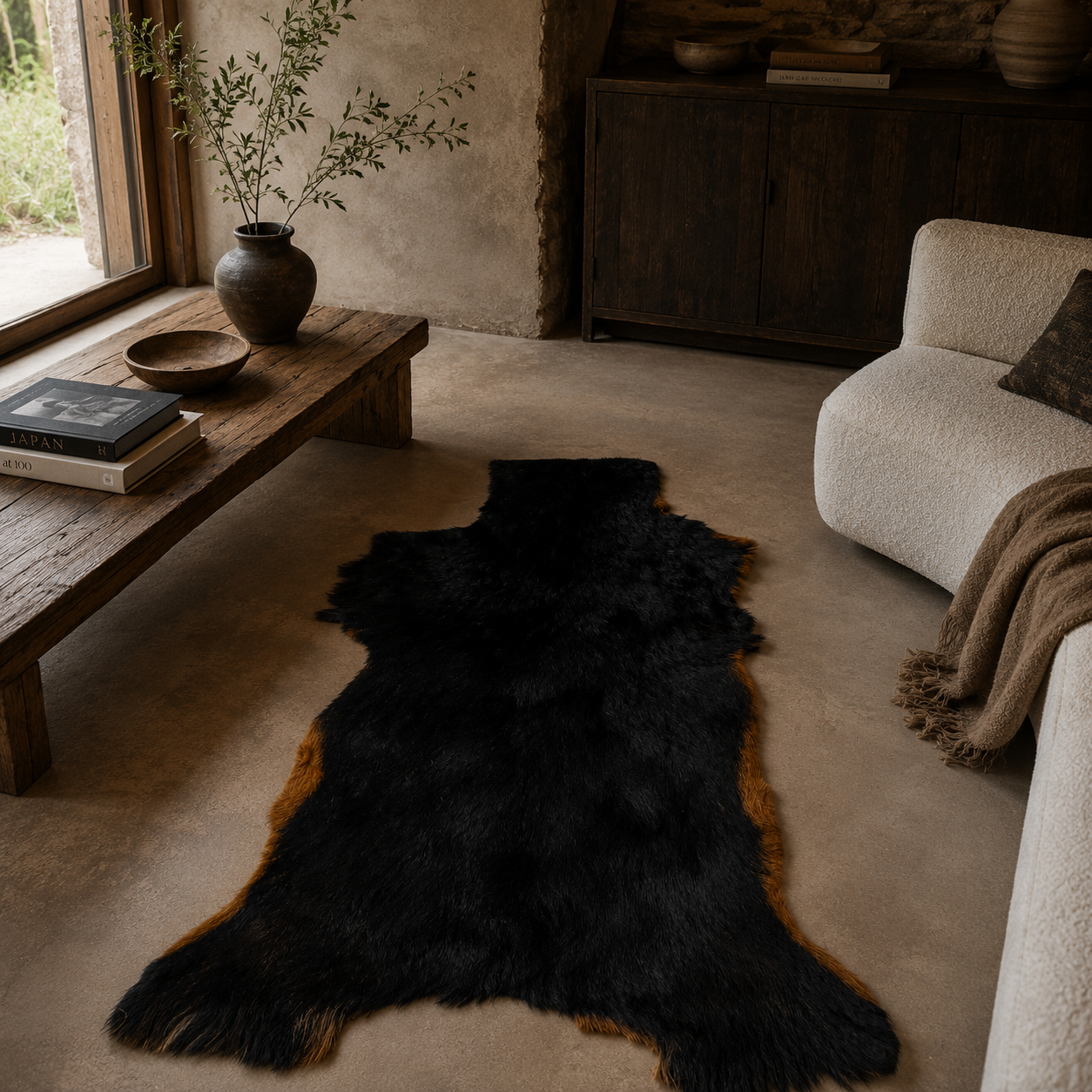 Goatskin Rug GR-184 46x26 INCH