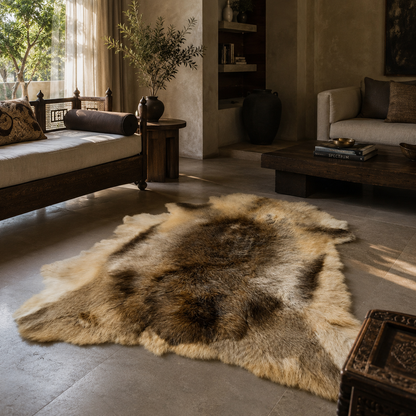 Reindeer Hide Rug RR-101 46x41 INCH