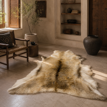 Reindeer Hide Rug RR-102 48x44 INCH