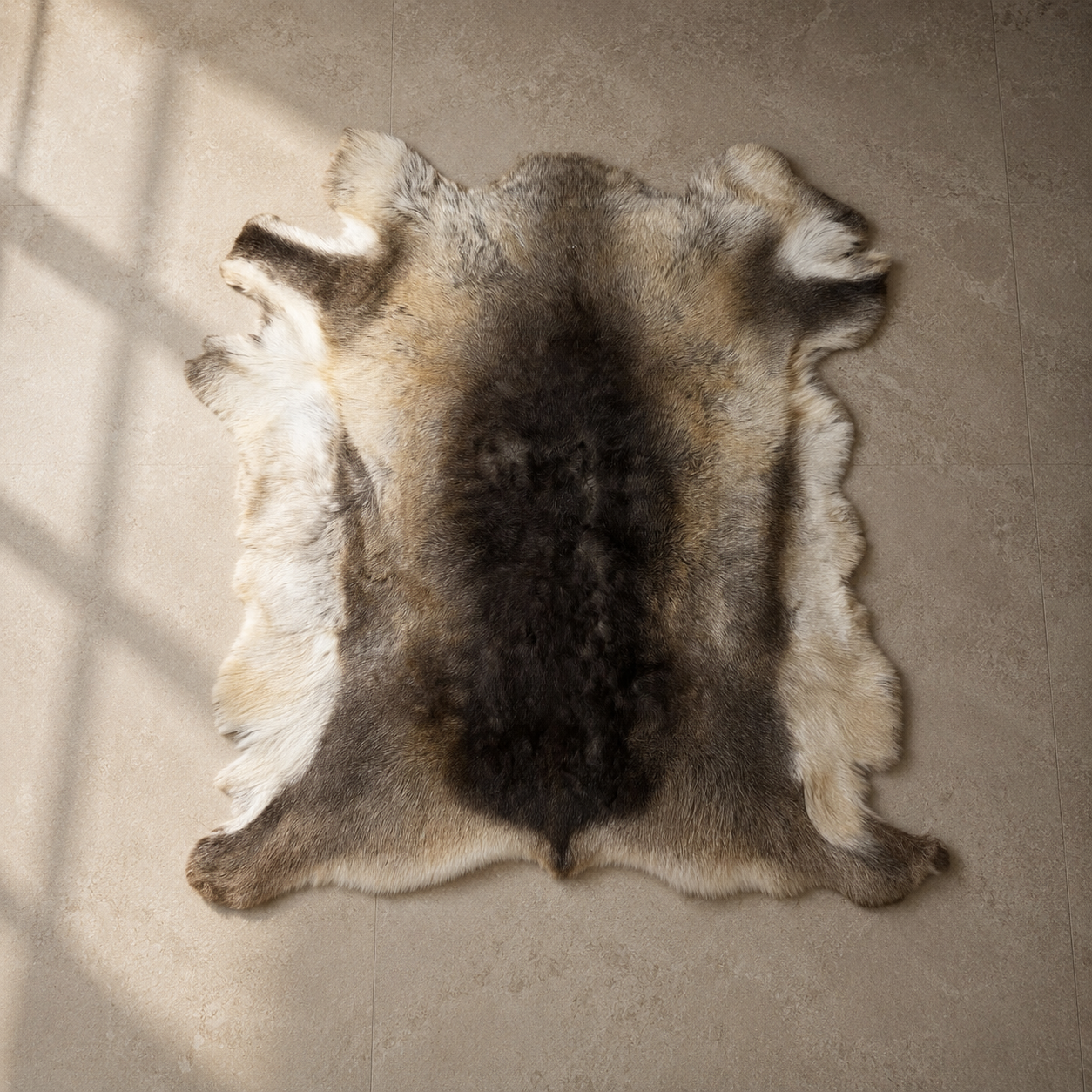 Reindeer Hide Rug RR-107 40X43 INCH