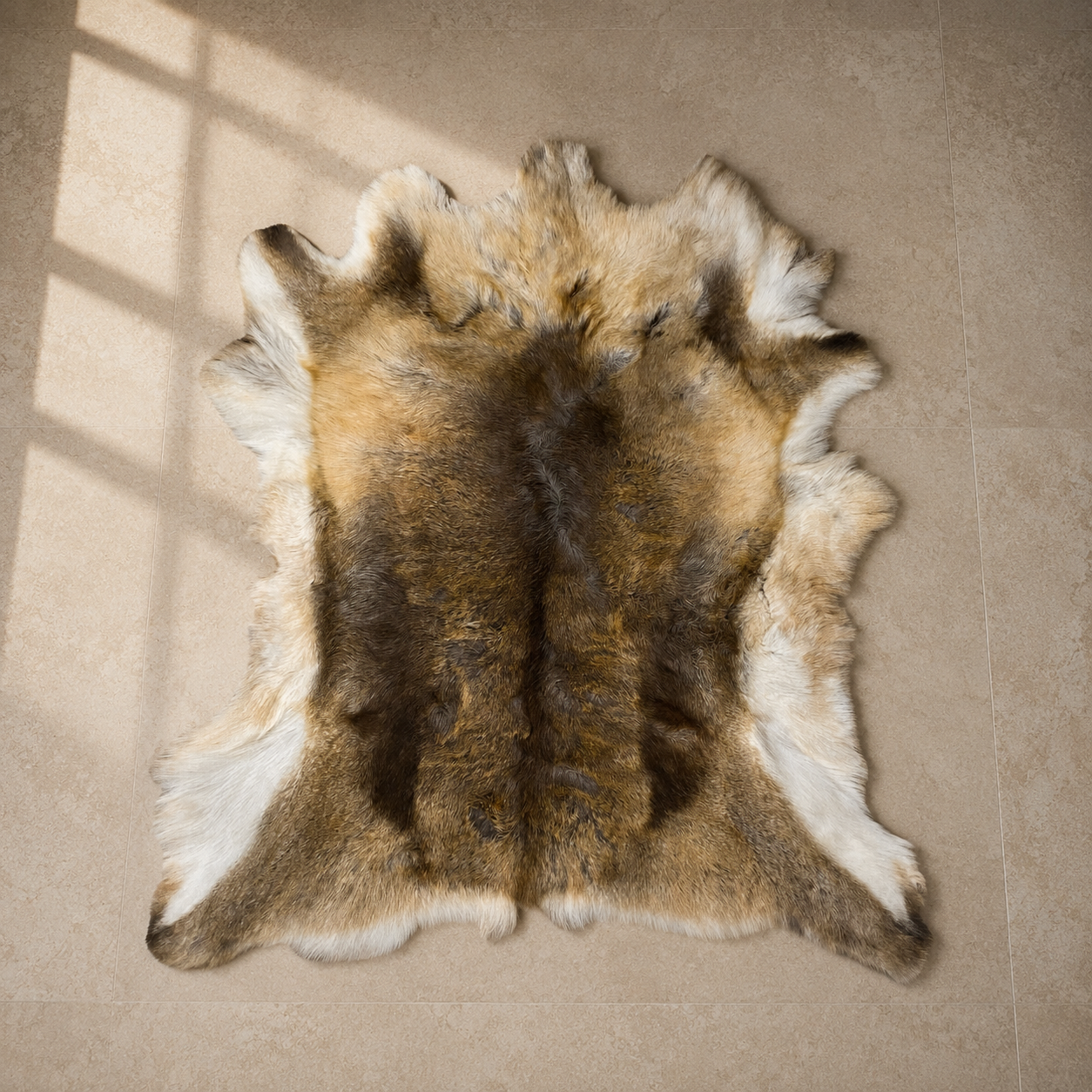 Reindeer Hide Rug RR-109 46X44 INCH