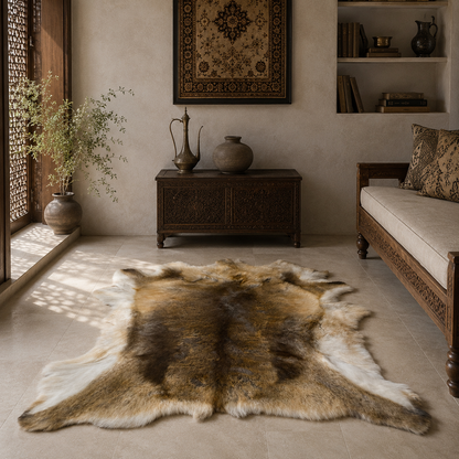 Reindeer Hide Rug RR-109 46X44 INCH