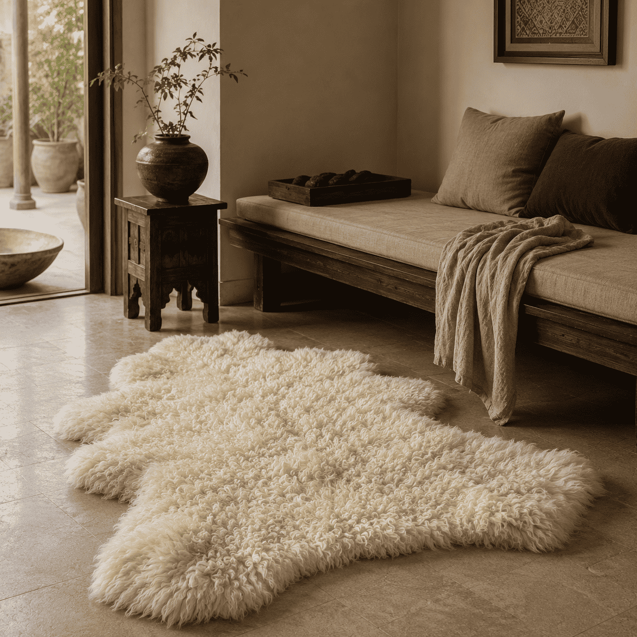 SHEEP SKIN RUG SR-102 36x28 INCH