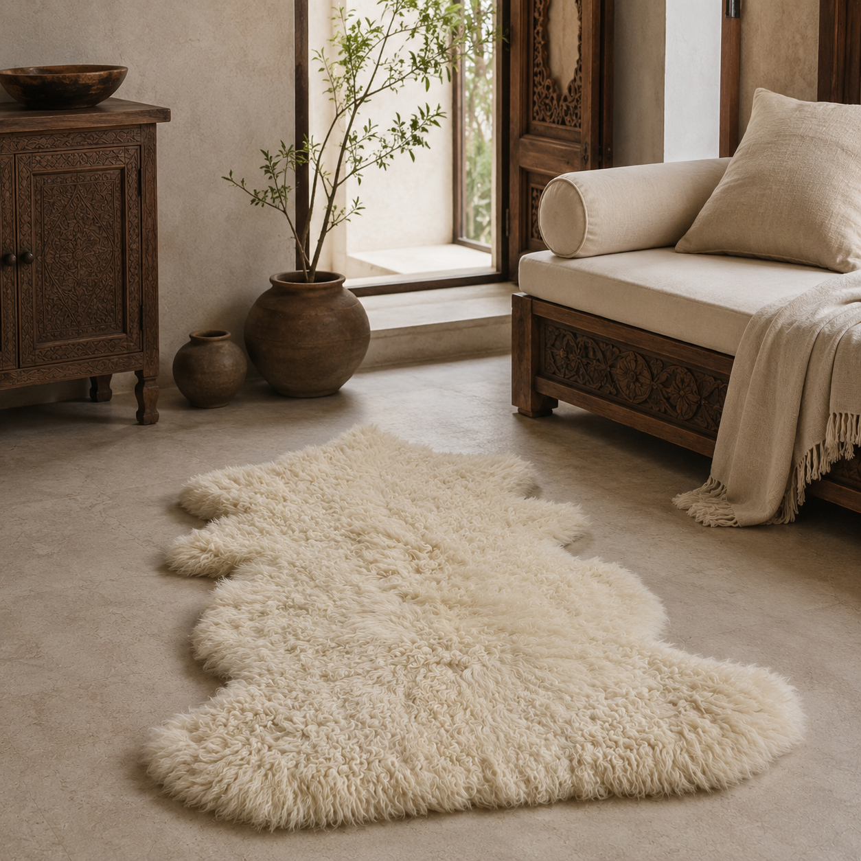 SHEEP SKIN RUG SR-106 40x23 INCH