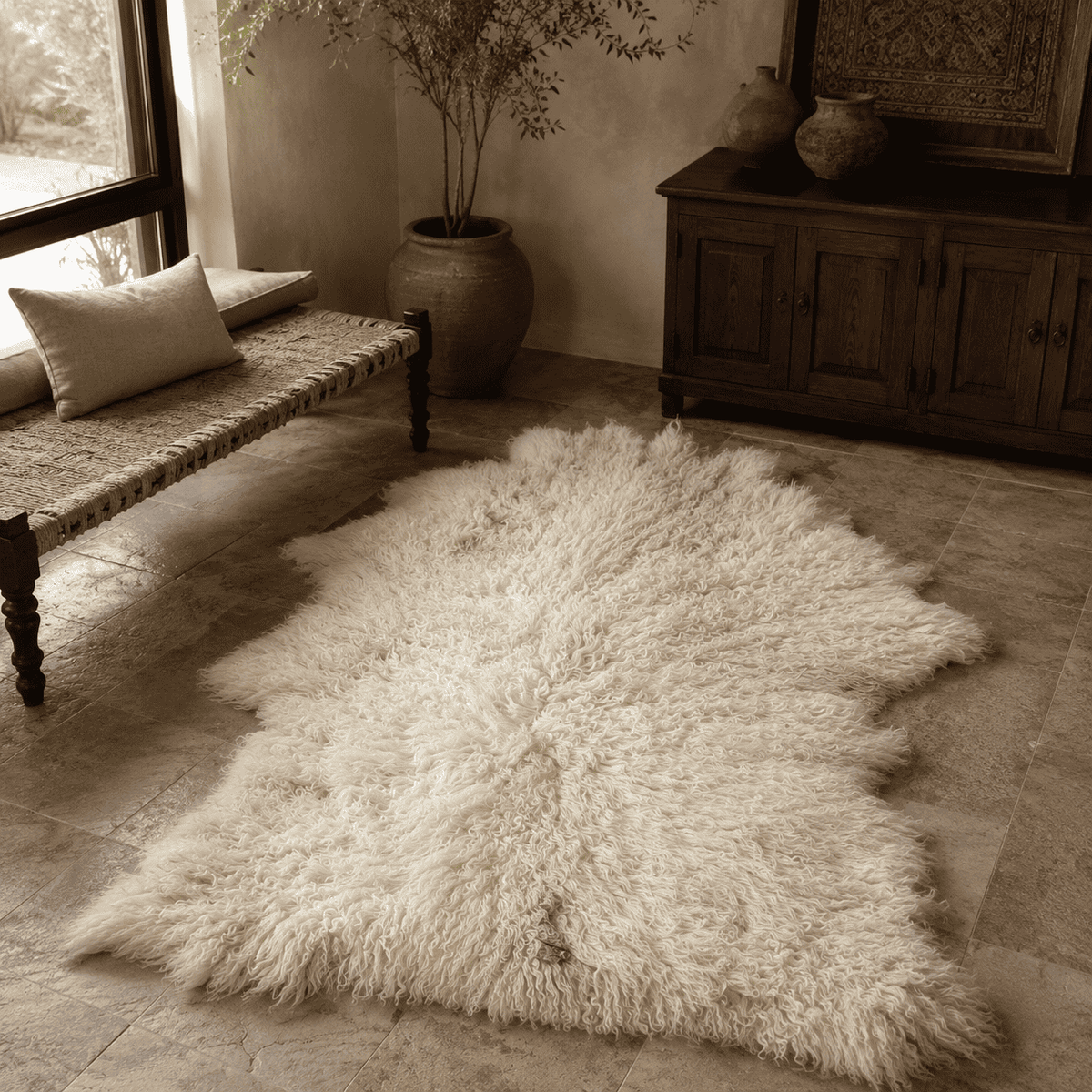 SHEEP SKIN RUG SR-109 34x23 INCH