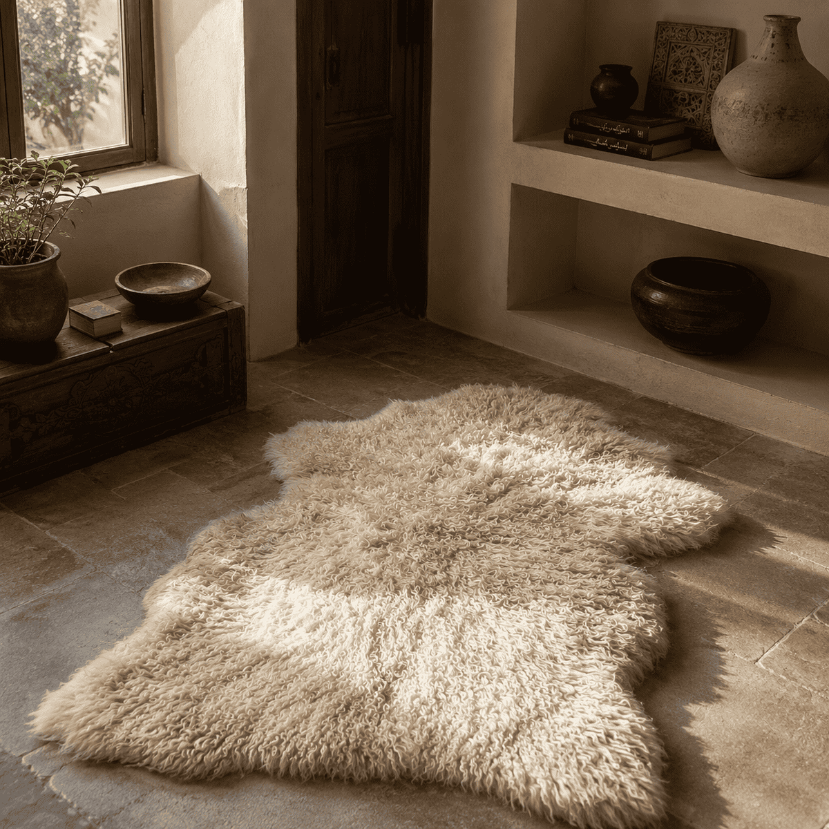 SHEEP SKIN RUG SR-110 41x28 INCH