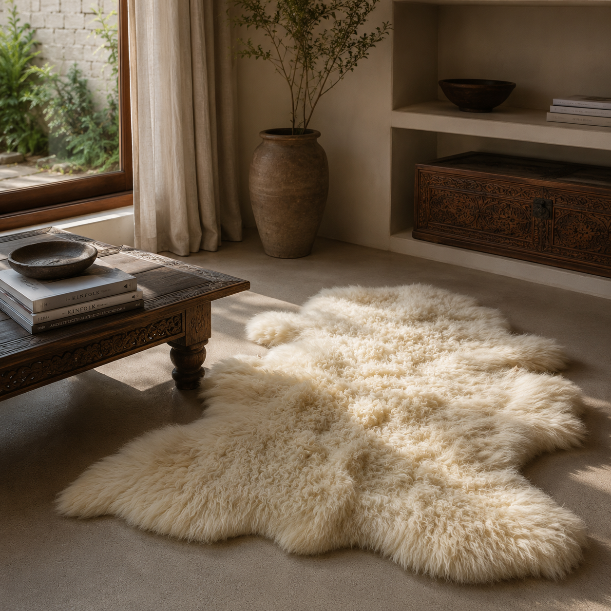 SHEEP SKIN RUG SR-112 36x27 INCH