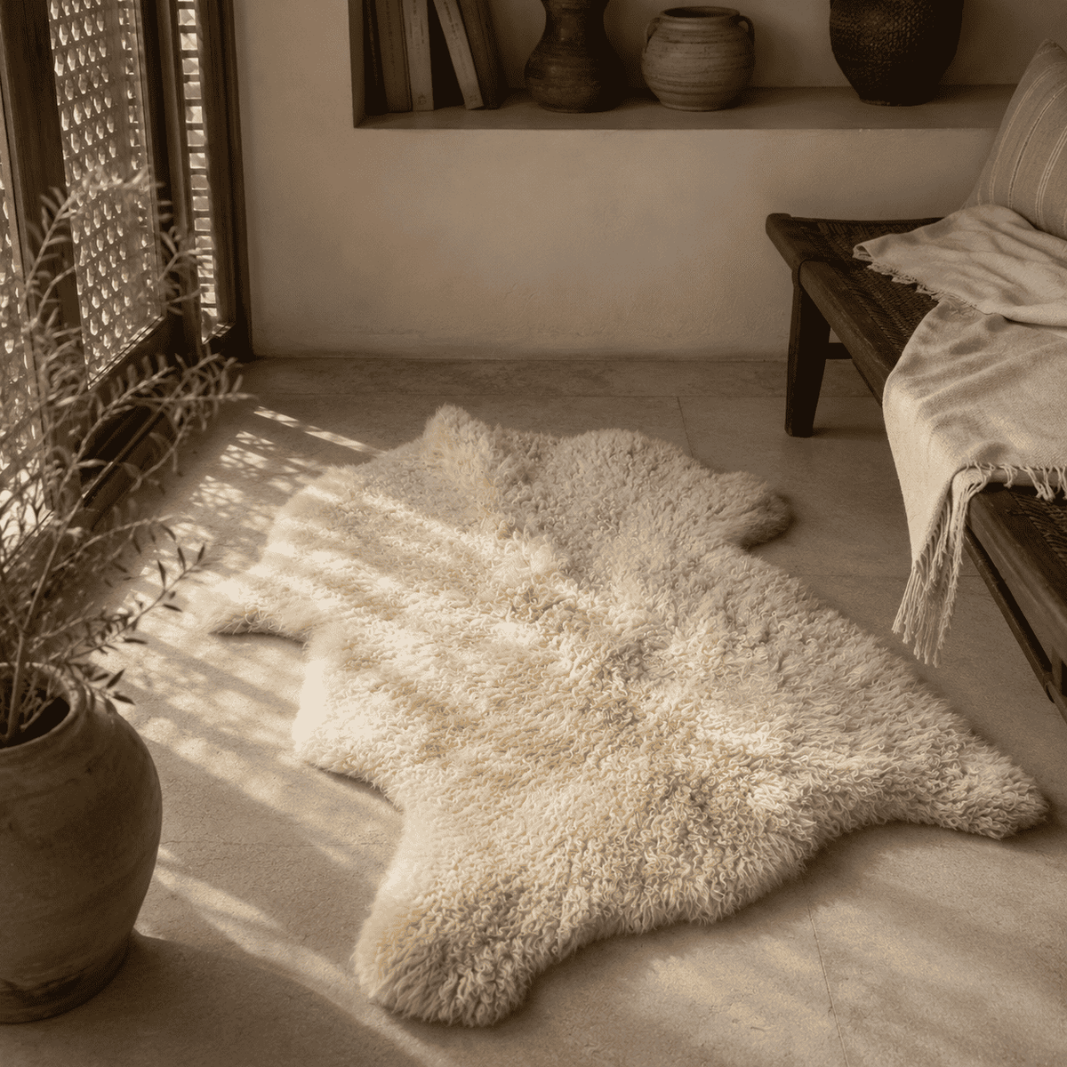 SHEEP SKIN RUG SR-113 34x25 INCH