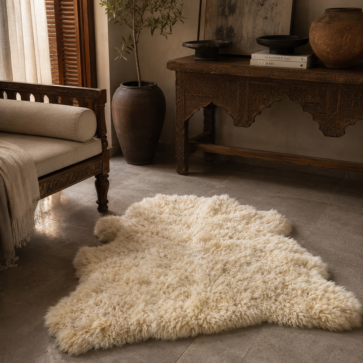 SHEEP SKIN RUG SR-114 32x26 INCH