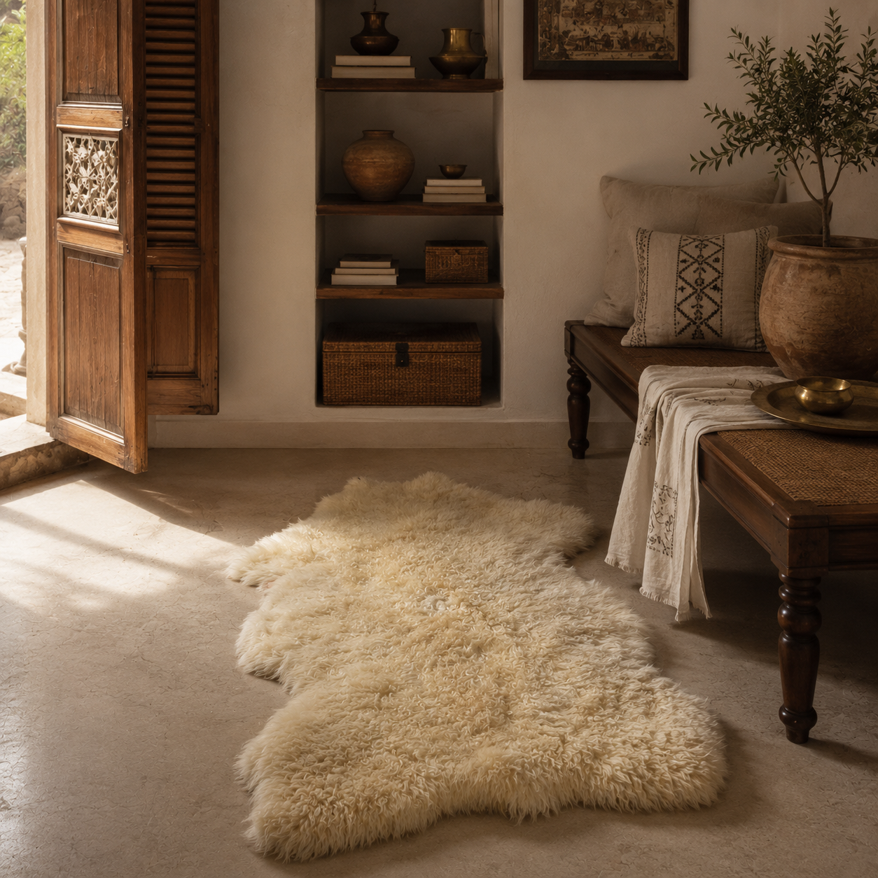 SHEEP SKIN RUG SR-116 34x25 INCH