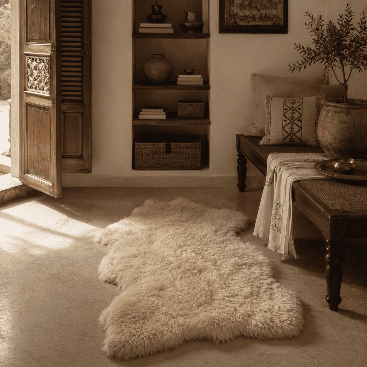 SHEEP SKIN RUG SR-116 34x25 INCH