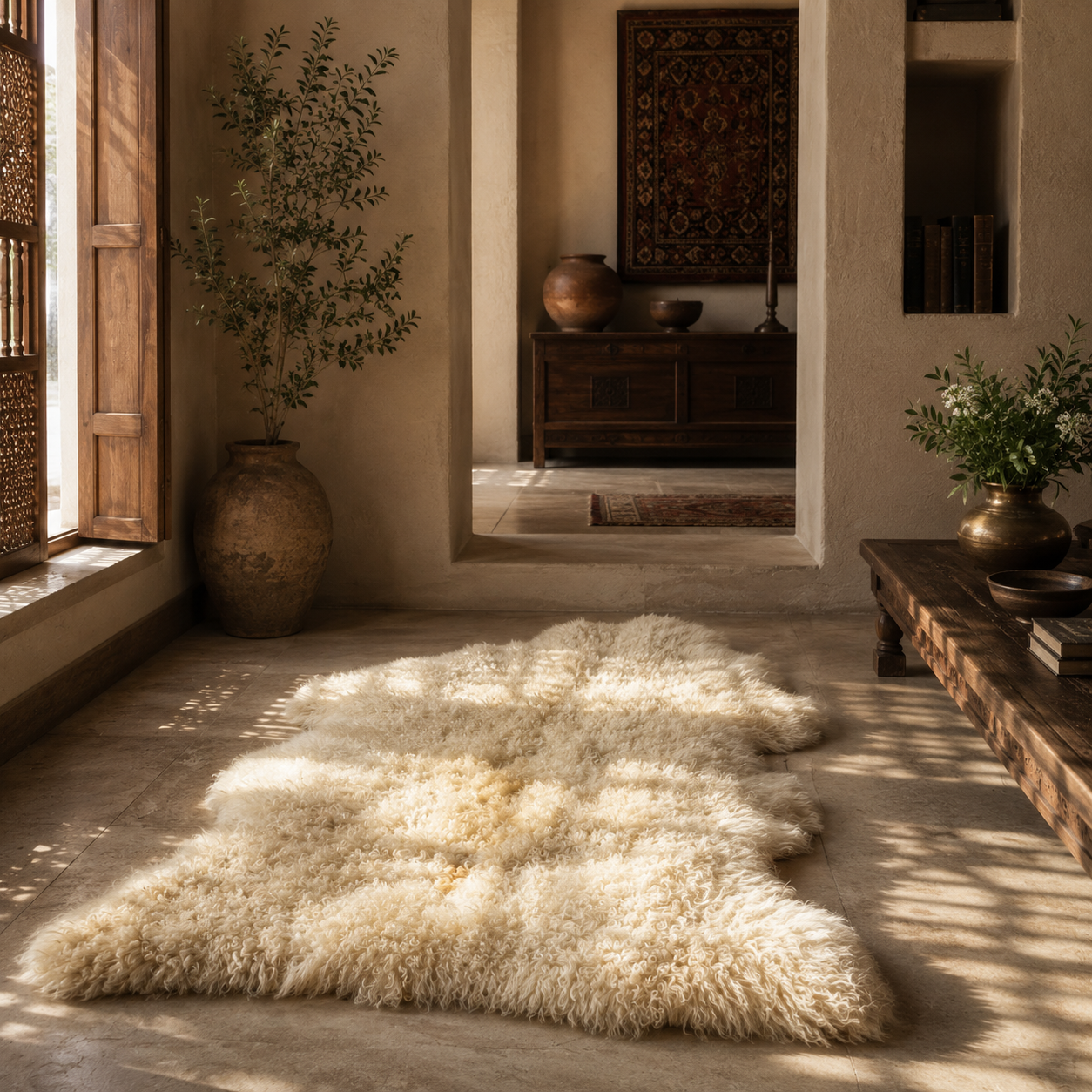 SHEEP SKIN RUG SR-121 38x25 INCH