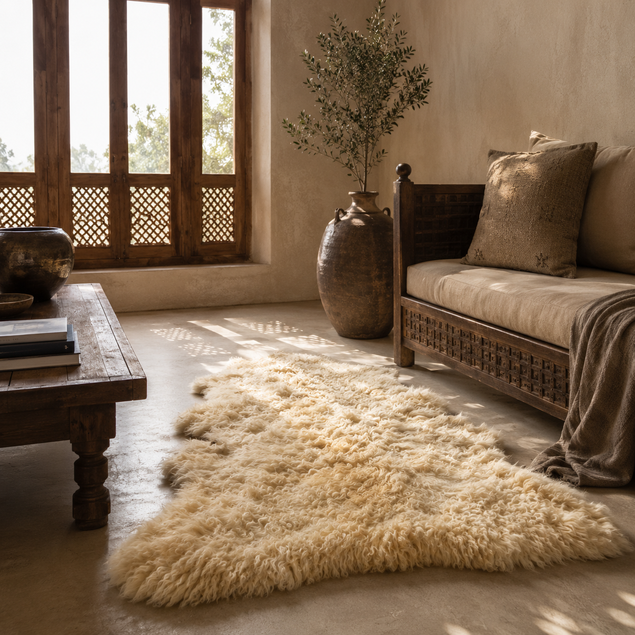 SHEEP SKIN RUG SR-122 39x28 INCH