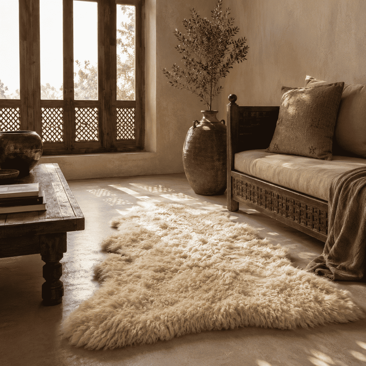 SHEEP SKIN RUG SR-122 39x28 INCH