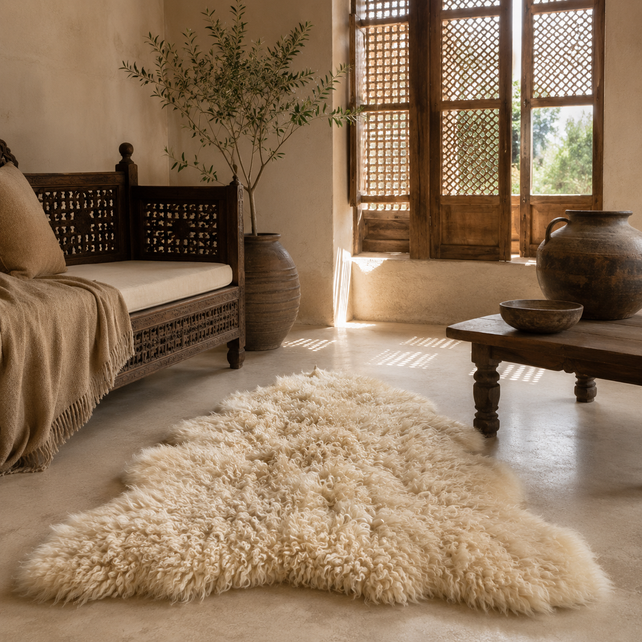 SHEEP SKIN RUG SR-123 36x28 INCH