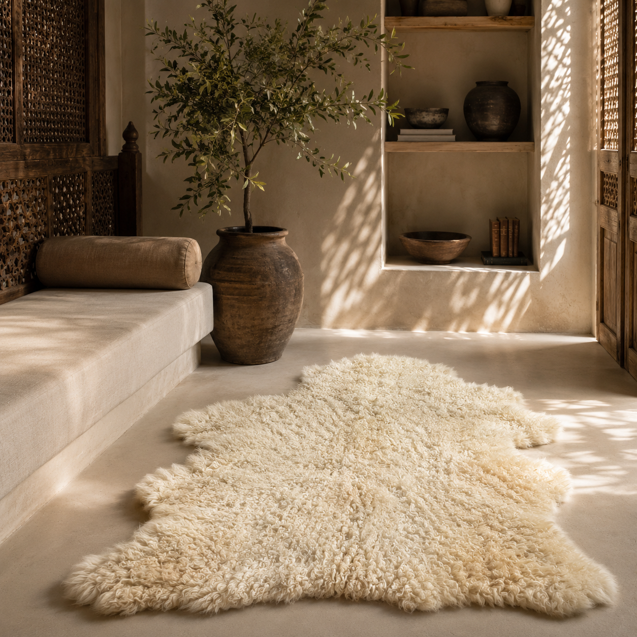 SHEEP SKIN RUG SR-124 36x27 INCH