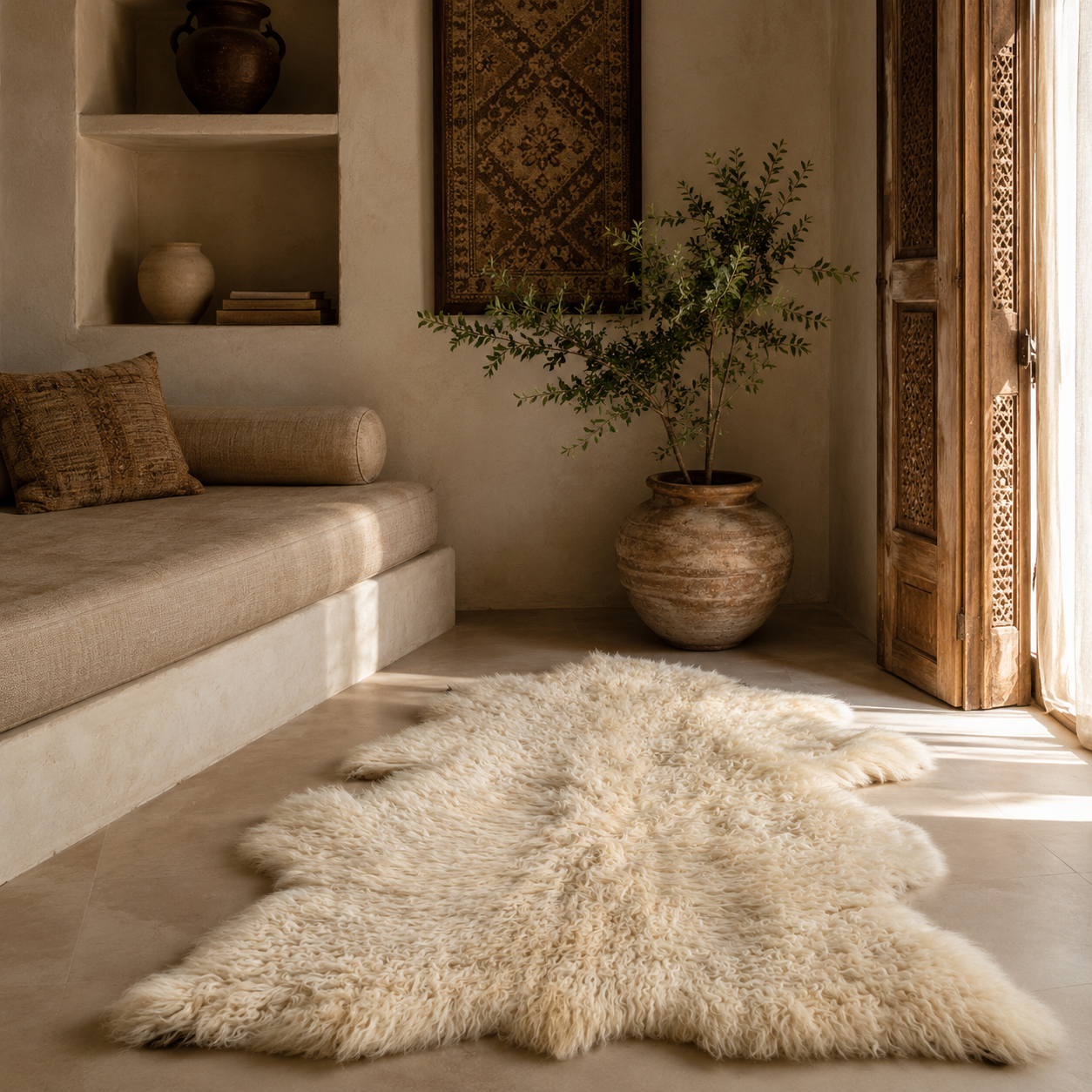 SHEEP SKIN RUG SR-125 37x30 INCH