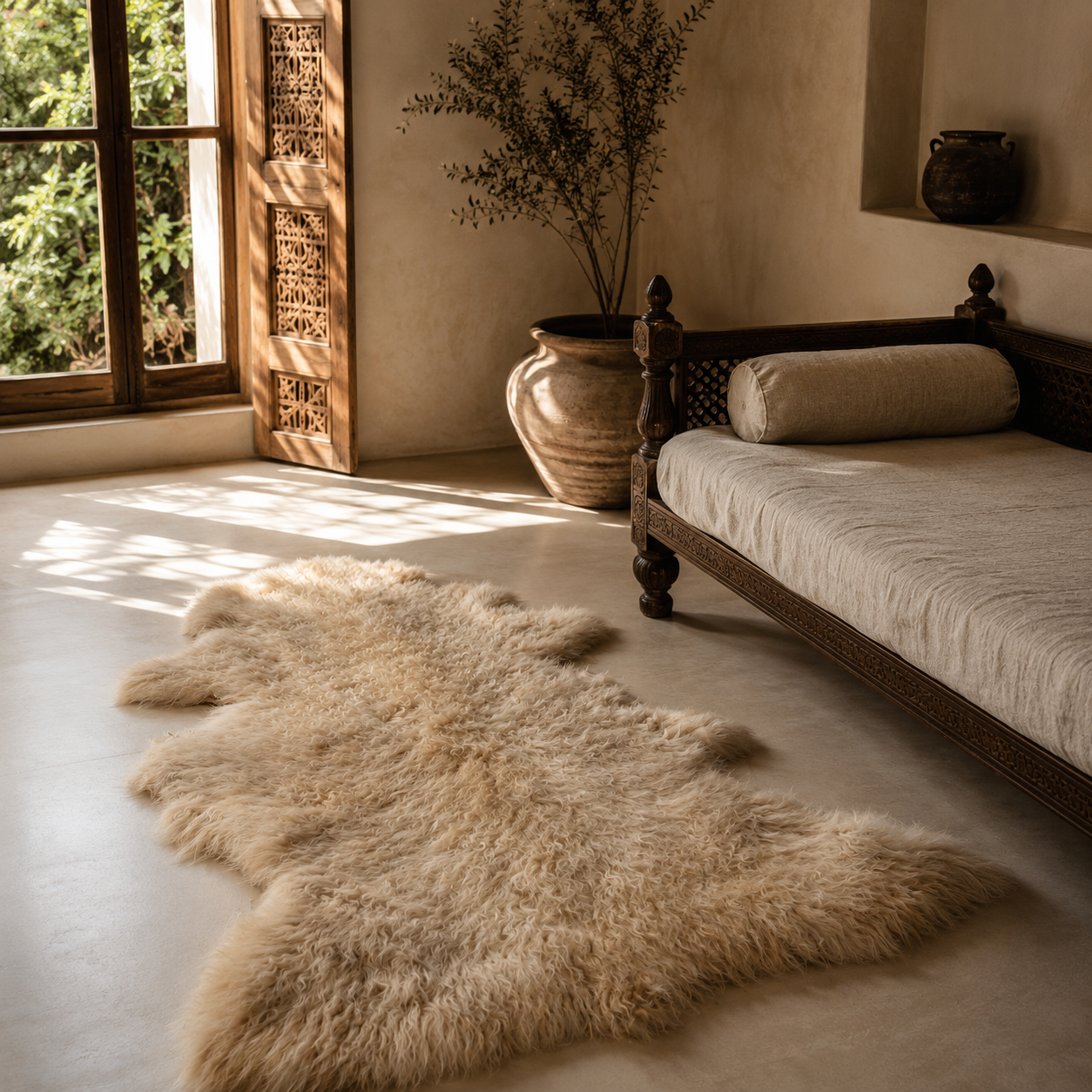 SHEEP SKIN RUG SR-126 40x28 INCH
