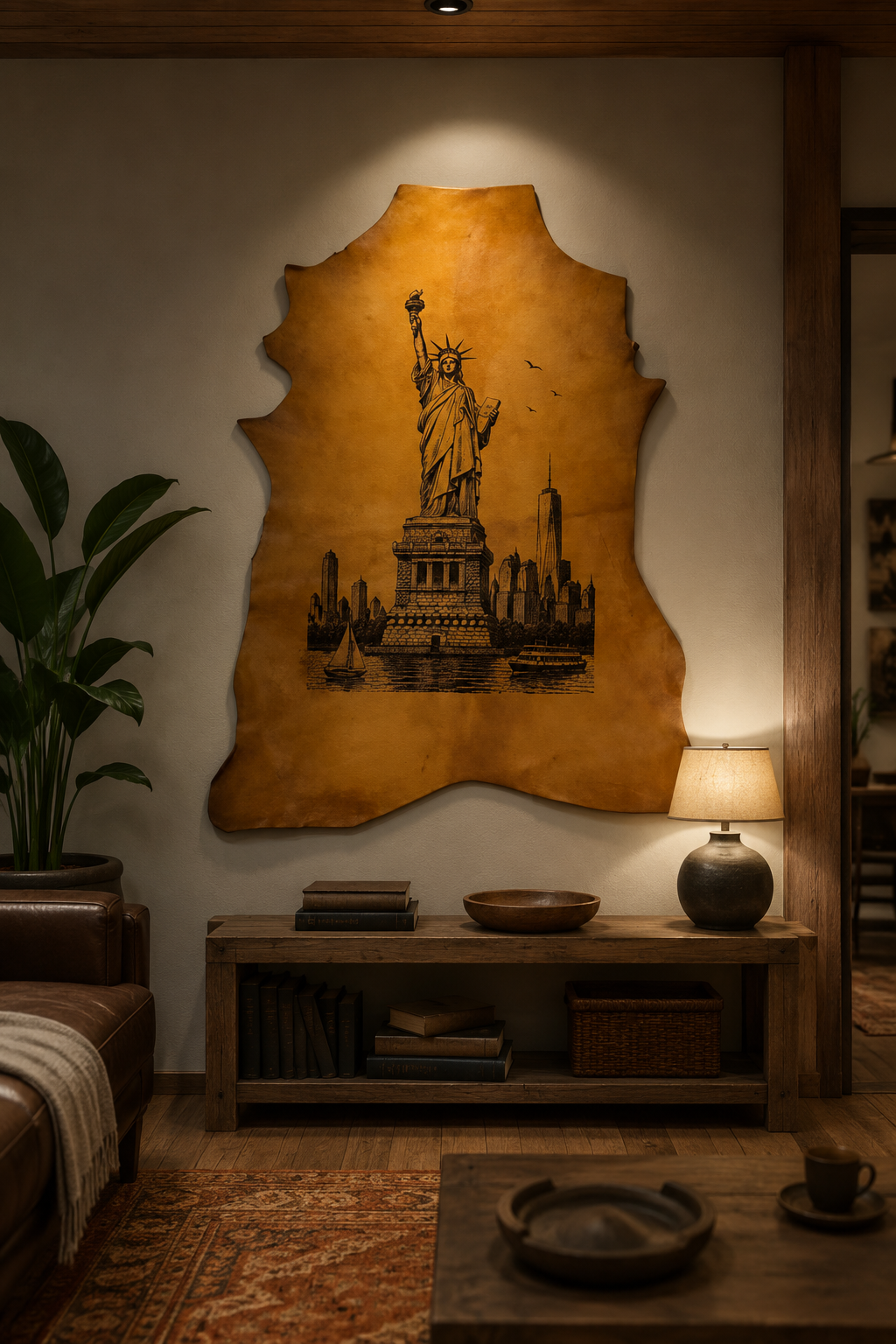 Handcrafted Leather Wall Art