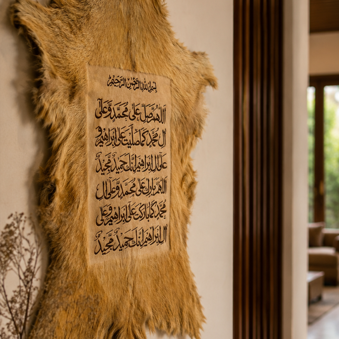 Engraved Goatskin Calligraphy